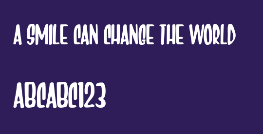 A Smile Can Change The World