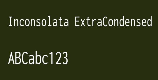 Inconsolata ExtraCondensed