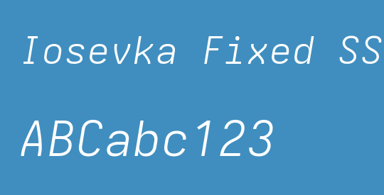 Iosevka Fixed SS08 LtEx