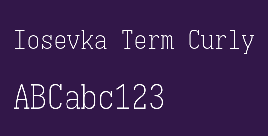Iosevka Term Curly Slab XLt