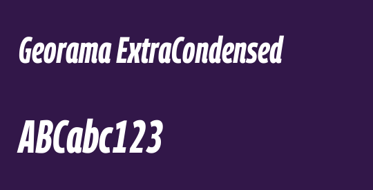 Georama ExtraCondensed