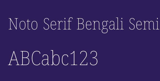 Noto Serif Bengali SemiCondensed Thin