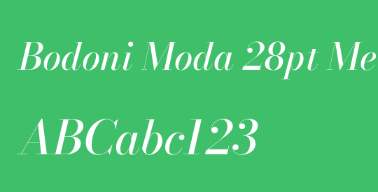 Bodoni Moda 28pt Medium