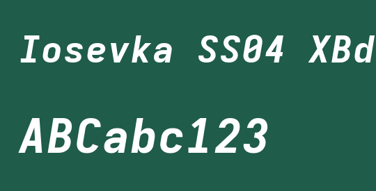 Iosevka SS04 XBdEx
