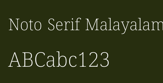 Noto Serif Malayalam ExtraLight