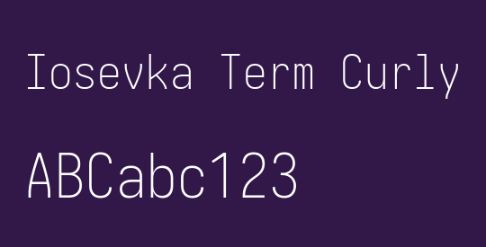 Iosevka Term Curly Extralight