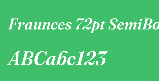 Fraunces 72pt SemiBold