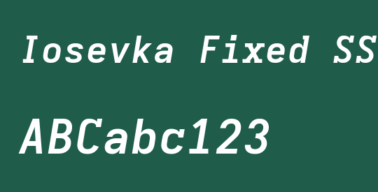 Iosevka Fixed SS02 Extended