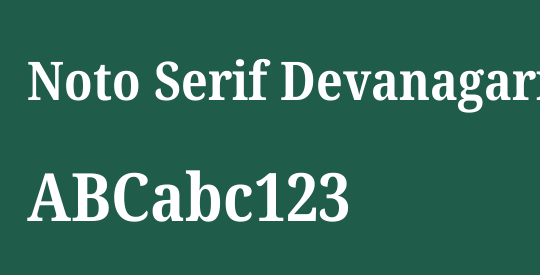 Noto Serif Devanagari Condensed