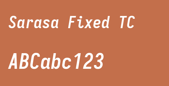 Sarasa Fixed TC
