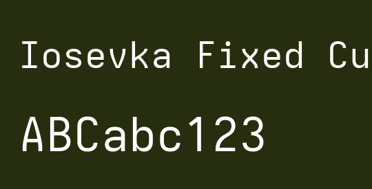 Iosevka Fixed Curly Extended