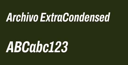 Archivo ExtraCondensed