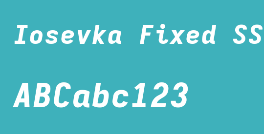Iosevka Fixed SS12 HvEx