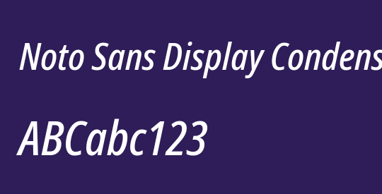 Noto Sans Display Condensed Medium