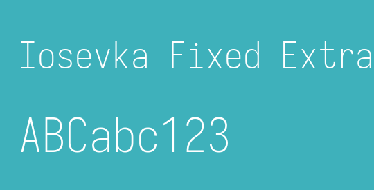 Iosevka Fixed Extralight