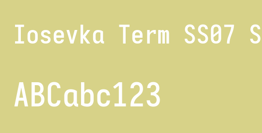 Iosevka Term SS07 Semibold