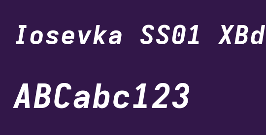 Iosevka SS01 XBdEx