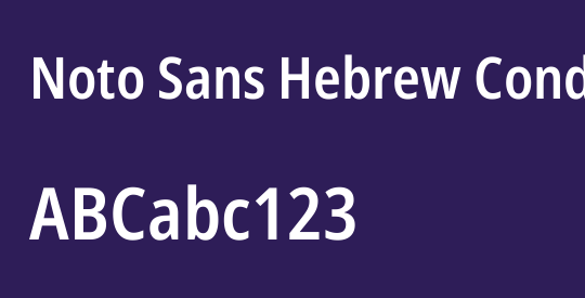 Noto Sans Hebrew Condensed SemiBold