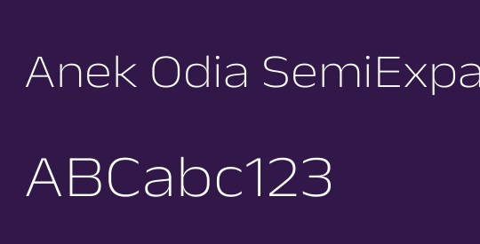 Anek Odia SemiExpanded ExtraLight