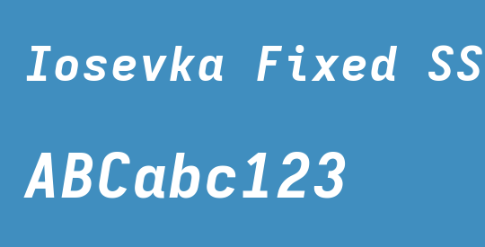 Iosevka Fixed SS10 XBdEx