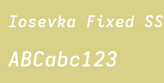 Iosevka Fixed SS03 SmBdEx