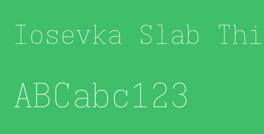 Iosevka Slab Thin Extended