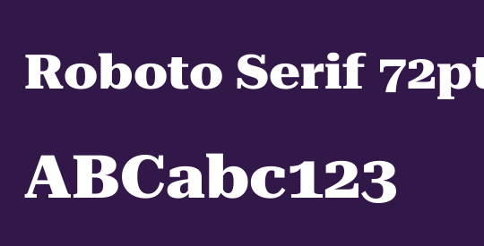 Roboto Serif 72pt Expanded ExtraBold