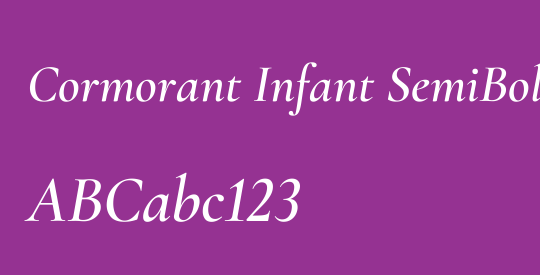 Cormorant Infant SemiBold