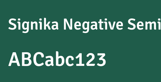 Signika Negative SemiBold