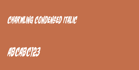 Charmling Condensed Italic