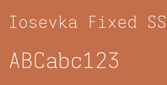 Iosevka Fixed SS16 XLtEx