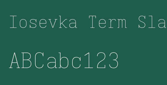 Iosevka Term Slab ThEx