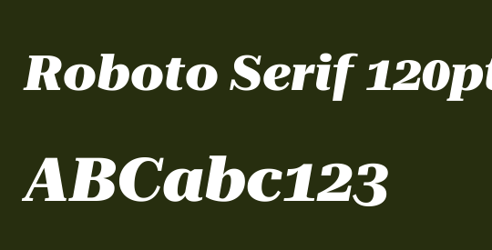 Roboto Serif 120pt SemiExpanded ExtraBold
