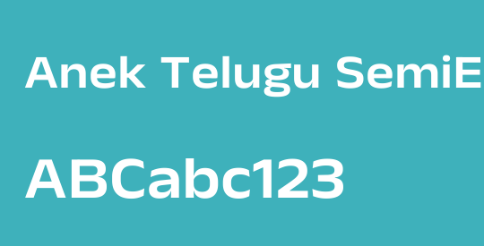 Anek Telugu SemiExpanded SemiBold