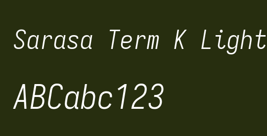 Sarasa Term K Light