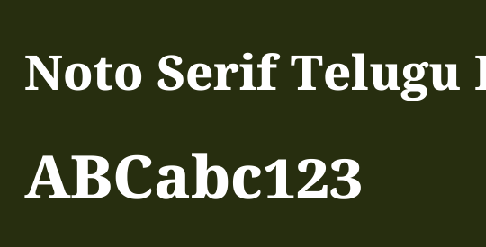 Noto Serif Telugu ExtraBold