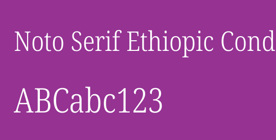 Noto Serif Ethiopic Condensed Light
