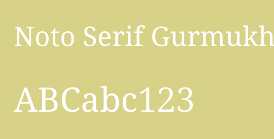 Noto Serif Gurmukhi