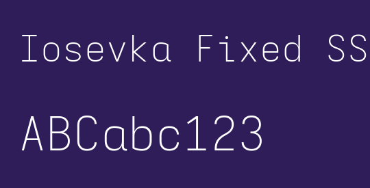 Iosevka Fixed SS07 XLtEx