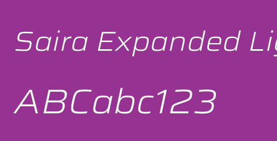 Saira Expanded Light