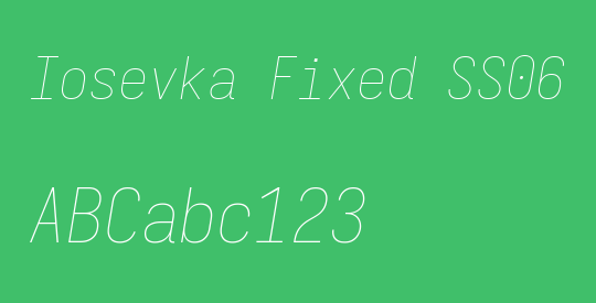 Iosevka Fixed SS06 Thin