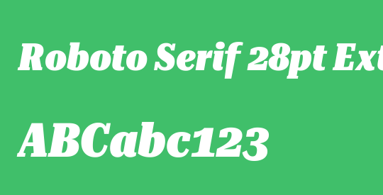 Roboto Serif 28pt ExtraCondensed Black