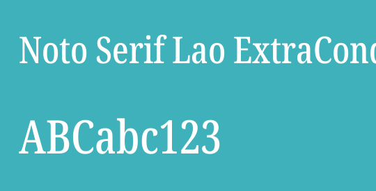 Noto Serif Lao ExtraCondensed Medium