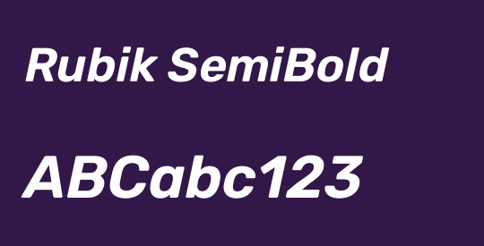 Rubik SemiBold