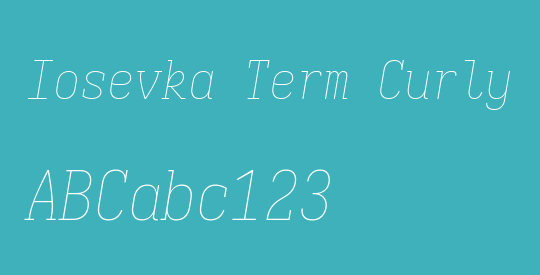 Iosevka Term Curly Slab Thin