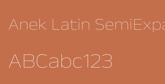 Anek Latin SemiExpanded Thin