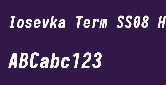 Iosevka Term SS08 HvObl