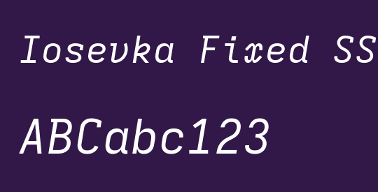 Iosevka Fixed SS17 Extended