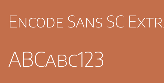 Encode Sans SC ExtraLight