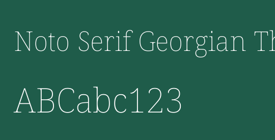 Noto Serif Georgian Thin
